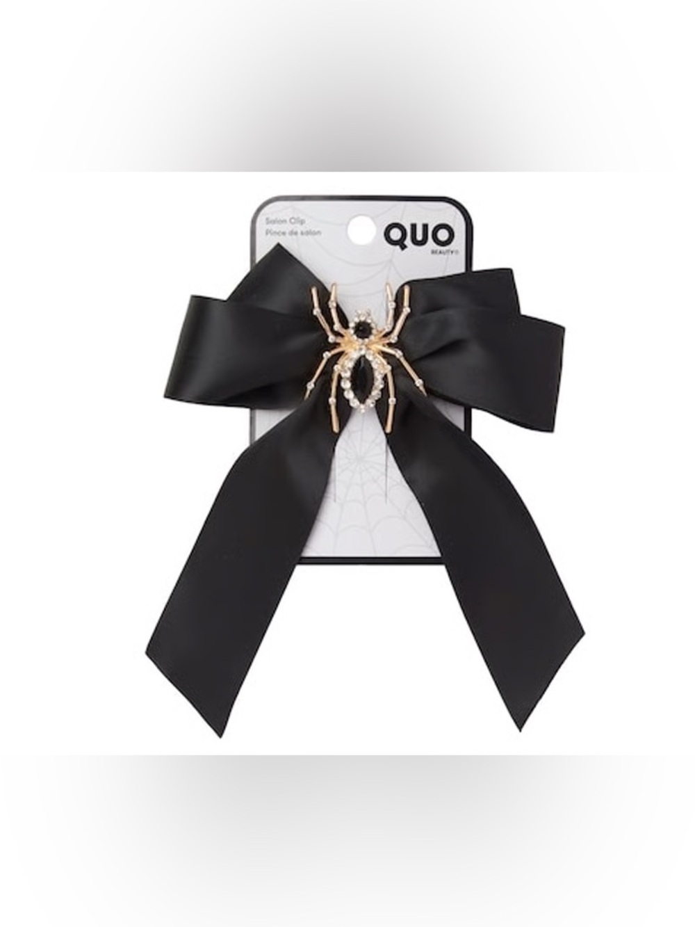 Quo Beauty Black & Gold Spider Bow Salon Hair Clip